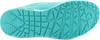 The sole of a turquoise SKECHERS shoe is shown against a white background. Voir les images du produit