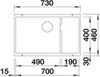 Blanco Subline 700-U Levl Sg Sow Zb Spüle Produktbild-Vorschau 6