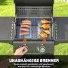 Outsunny Gasgrill 5,4 KW 2 Brenner BBQ Grillwagen inkl Produktbild-Vorschau 4