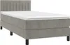 vidaXL Boxspringbett mit Matratze & LED Hellgrau 100x200 cm Produktbild-Vorschau 3