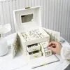 Schmuckkästchen, Schmuckkoffer, 3 Ebenen 2 Schubladen mit Produktbild-Vorschau 1