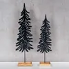 6er Set Tanne Deko-Aufsteller Metall Holz Schwarz Natur Produktbild-Vorschau 4