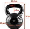 32kg Vinyl Kettlebell Schwarz HMS KNV32 Produktbild-Vorschau 6