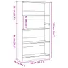 A diagram of a bookshelf with dimensions indicated. Podgląd zdjęcia produktu