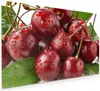 Küchenrückwand Spritzschutz Glas mit Motiv Frische Kirschen Produktbild-Vorschau 1