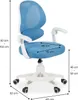 Schreibtischstuhl ISLA mit Fußstütze, Blau – ergonomischer Produktbild-Vorschau 8