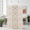 Shoji Prírodné drevo 3-dielny Room Divider Privacy Screen Náhľad obrázku produktu 2