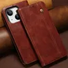 Etui pour iPhone 15 étui en cuir avec fonction stand rouge Voir les images du produit 2