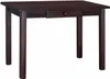 Table avec tiroir en pin massif de couleur noyer 90 x 60 cm Voir les images du produit 1