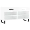 vidaXL Panca per scarpe bianco lucido 102x35x55 cm Anteprima dell’immagine prodotto 1