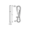 Simplexkarabinerhaken, Edelstahl A2, 30mm Produktbild-Vorschau 1