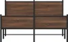 vidaXL Kovová postel bez matrace vzhledu dubu 140x190 cm Náhled obrázku produktu 3