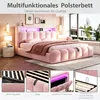 180x200 cm Polsterbett Doppelbett mit LED, USB & Typ-C, Produktbild-Vorschau 7