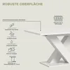 Esstisch ausziehbar Weiß X-Fußgestell 150-190 cm Produktbild-Vorschau 8