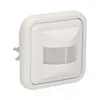 A white motion sensor with a grey sensor lens, mounted on a white wall plate. Anteprima dell’immagine prodotto