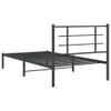 The Living Store Bettgestell mit Kopfteil Metall Schwarz Produktbild-Vorschau 8