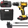 A collection of cordless drill components and accessories laid out on a white background. Produktbild-Vorschau