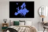 MuchoWow® Poster Karte Europa - Muster - Blau 180x120 cm - Produktbild-Vorschau 4