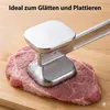 Młotek do mięsa ze stali nierdzewnej – poręczny, dwustronny Podgląd zdjęcia produktu 3