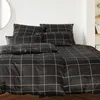 Elegante Mako Satin Bettwäsche Cross 24506-9 basalt kariert Produktbild-Vorschau 3