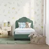 vidaXL Dětský rám postele s čelem mořsky zelený 70 x 140 cm Náhled obrázku produktu 3