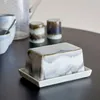 Paula Butterdose, Grau, Steingut Produktbild-Vorschau 2
