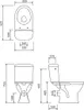 CERSANIT Stand- WC MERIDA 114 Toilette Keramik Komplett Set Produktbild-Vorschau 3