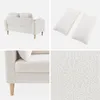 sweeek - 2-Sitzer-Sofa mit Bouclé Teddystoff und Holzbeinen Produktbild-Vorschau 3