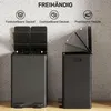HOMCOM Mülleimer 2 x 28L Mülltrennsystem Edelstahl mit Produktbild-Vorschau 6