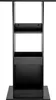 A black, modern bar table with three shelves. Produktbild-Vorschau
