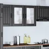 Hochwertig Küchen-Hängeschrank mit Glastür Lucca Schwarz Produktbild-Vorschau 4