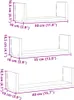 vidaXL Étagère murale 3 pcs. Blanc Bois composite Voir les images du produit 7