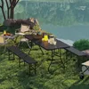 Outsunny: Opklapbare biertafel voor camping, set van 2 Productafbeelding-voorbeeld 2