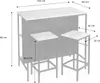 sweeek - Stehtisch mit Holzdekor und Metall mit 2 Regalen + Produktbild-Vorschau 2