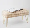 Theo&Cleo Moderner Velvet SitzBank, Quadratisch Produktbild-Vorschau 3