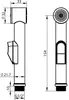 Aqualine Bidetbrause mit Halterung, ABS / Chrom Produktbild-Vorschau 3