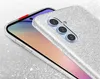A close-up shot of a silver glitter phone case on a phone. Produktbild-Vorschau