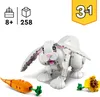 LEGO 31133 Creator 3in1 Weißer Hase Tierspielzeug Set mit Produktbild-Vorschau 3