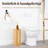 A bathroom scene featuring a toilet paper holder, a toilet, and a bamboo stand with a diffuser. Anteprima dell’immagine prodotto