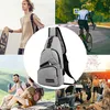 Herren Sling Bag Crossbody Tasche mit USB Port, A0575 Grau Produktbild-Vorschau 7