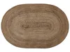 BELIANI Jutový koberec přírodní béžový 120 x 180 cm oválný Náhled obrázku produktu 1