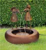 Metallbrunnen mit zwei Raben Produktbild-Vorschau 1