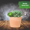 Siena Terrakotta Keramik Übertopf Blumentopf rund Produktbild-Vorschau 2