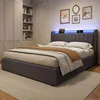 okwish Lit rembourré 160×200 avec éclairage LED et tête de Voir les images du produit 5