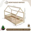 Crazy Pine Letto a Casetta 140x200 cm – Letto Montessori da Anteprima dell’immagine prodotto 3