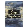 MuchoWow® Mauspad Mousepad Zitat - Glück - Gold - Blau Produktbild-Vorschau 1
