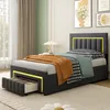 okwish Polsterbett 90×190 mit  LED Beleuchtung und Produktbild-Vorschau 5