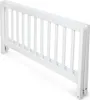 A white wooden bed rail is shown against a white background. Voir les images du produit