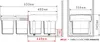 EKOTECH 90094162S Abfallsorter MEGA mit 1x 15 u. 2x 7 Liter Produktbild-Vorschau 2