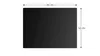 A black rectangular glass cutting board with dimensions indicated. Podgląd zdjęcia produktu